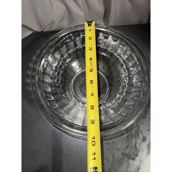 Pyrex 325 Clear Glass Mixing Bowl 2.5 Liter Large Ribbed w/rim VTG post-1970 - Picture 12 of 12